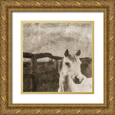 Riding West 2 Gold Ornate Wood Framed Art Print with Double Matting by Lewis, Sheldon