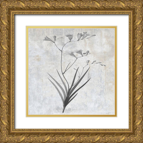 Grey Earth Balance 4 Gold Ornate Wood Framed Art Print with Double Matting by Lewis, Sheldon
