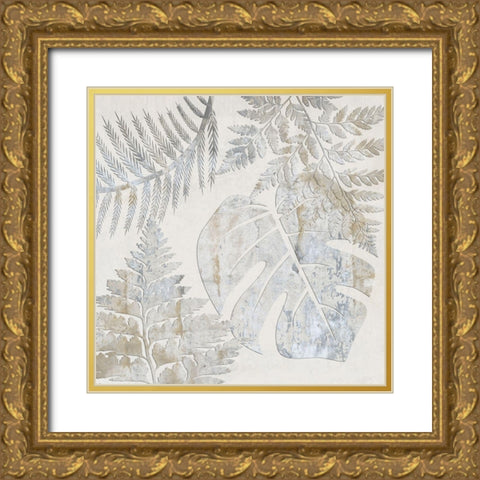 Black Garden 1 Gold Ornate Wood Framed Art Print with Double Matting by Lewis, Sheldon