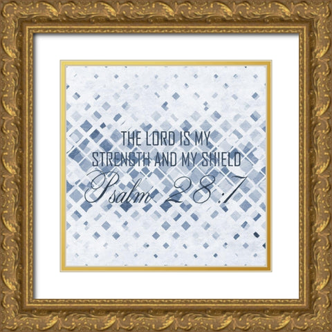 Strength And Shield Gold Ornate Wood Framed Art Print with Double Matting by Lewis, Sheldon