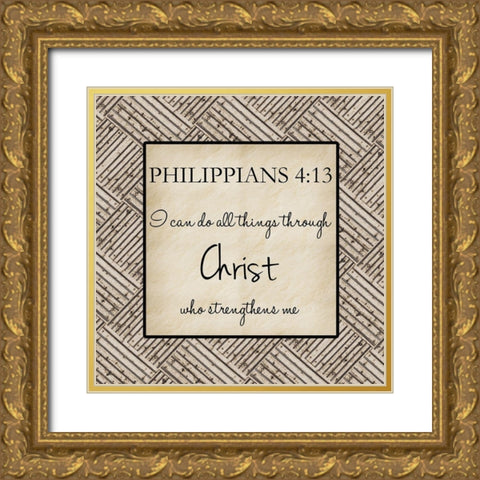 Phi 4-13 Gold Ornate Wood Framed Art Print with Double Matting by Lewis, Sheldon