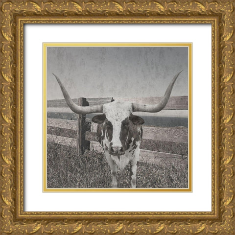 Barn Life Gold Ornate Wood Framed Art Print with Double Matting by Lewis, Sheldon