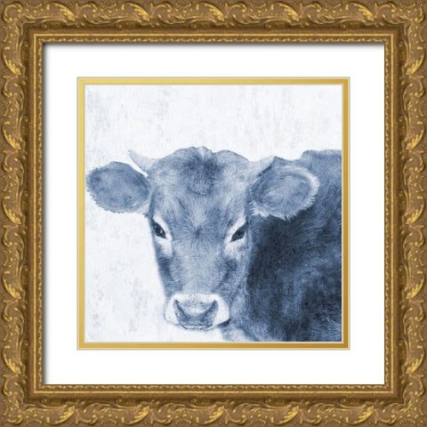 Tone To Tonal Farm Stead Gold Ornate Wood Framed Art Print with Double Matting by Lewis, Sheldon
