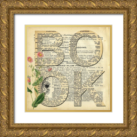 Read Book B Gold Ornate Wood Framed Art Print with Double Matting by Lewis, Sheldon