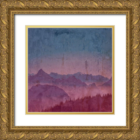 Mountain Lights B Gold Ornate Wood Framed Art Print with Double Matting by Lewis, Sheldon