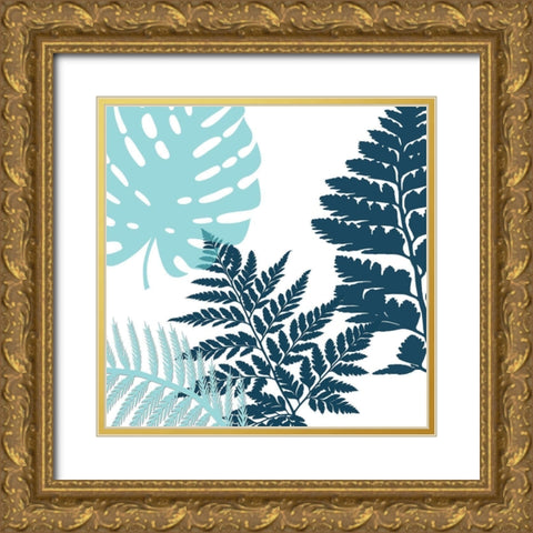 Tropical Color Bloom Gold Ornate Wood Framed Art Print with Double Matting by Lewis, Sheldon