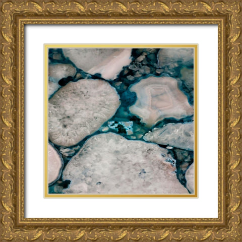 Munich Stones 1 Gold Ornate Wood Framed Art Print with Double Matting by Lewis, Sheldon