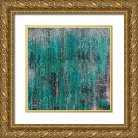 Teal WE Meet Again Gold Ornate Wood Framed Art Print with Double Matting by Lewis, Sheldon