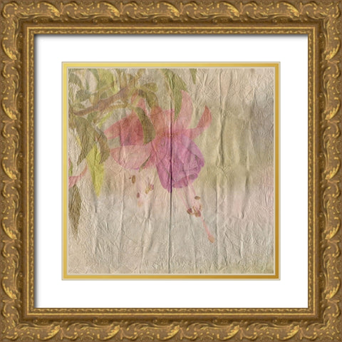 Vintage Bloom 1 Gold Ornate Wood Framed Art Print with Double Matting by Lewis, Sheldon