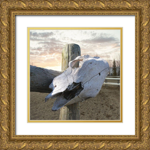 Rancher Gold Ornate Wood Framed Art Print with Double Matting by Lewis, Sheldon