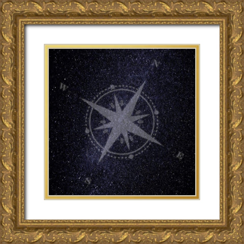Navigate Space Gold Ornate Wood Framed Art Print with Double Matting by Lewis, Sheldon