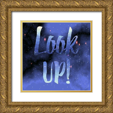 Heads up Gold Ornate Wood Framed Art Print with Double Matting by Lewis, Sheldon