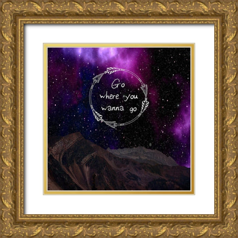 Go On Gold Ornate Wood Framed Art Print with Double Matting by Lewis, Sheldon