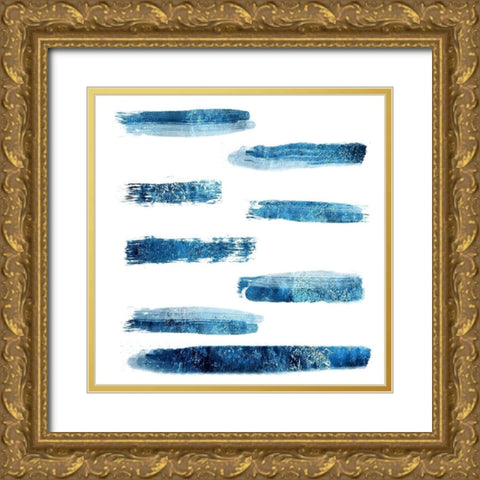 Indi Abstract Foil 2 Gold Ornate Wood Framed Art Print with Double Matting by Lewis, Sheldon