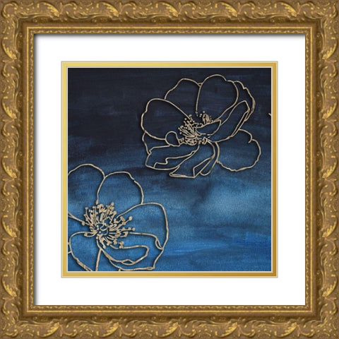 I Love You Rose 1 Gold Ornate Wood Framed Art Print with Double Matting by Lewis, Sheldon