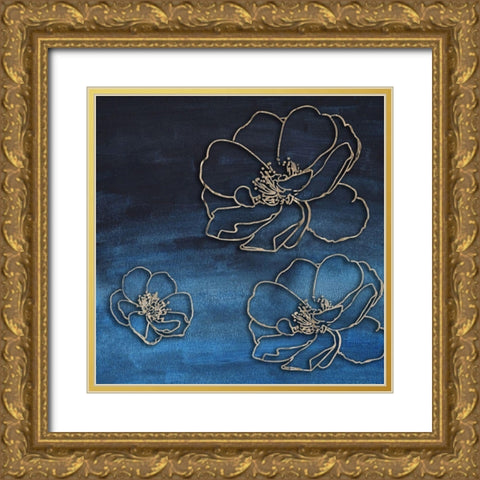 I Love You Rose 2 Gold Ornate Wood Framed Art Print with Double Matting by Lewis, Sheldon
