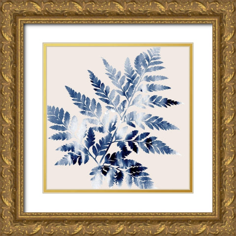 Fun With Fern Gold Ornate Wood Framed Art Print with Double Matting by Lewis, Sheldon