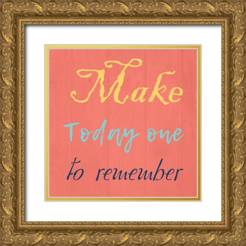 Remember Gold Ornate Wood Framed Art Print with Double Matting by Lewis, Sheldon