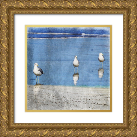 Three Is Company Gold Ornate Wood Framed Art Print with Double Matting by Lewis, Sheldon