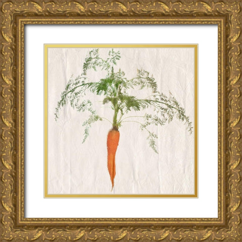Carrot Gold Ornate Wood Framed Art Print with Double Matting by Lewis, Sheldon