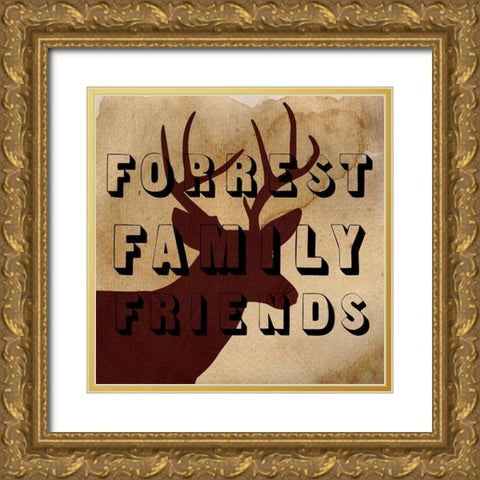 Forrest Family Friends Gold Ornate Wood Framed Art Print with Double Matting by Lewis, Sheldon