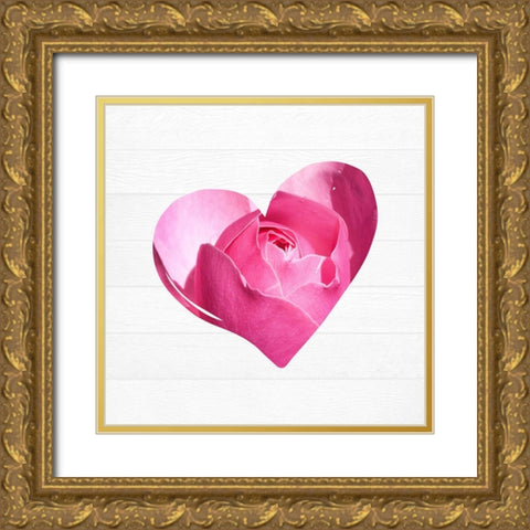 Valentines Rose Gold Ornate Wood Framed Art Print with Double Matting by Lewis, Sheldon