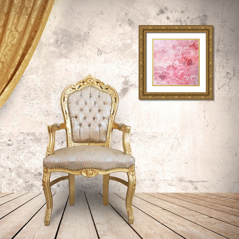 More Love Gold Ornate Wood Framed Art Print with Double Matting by Lewis, Sheldon