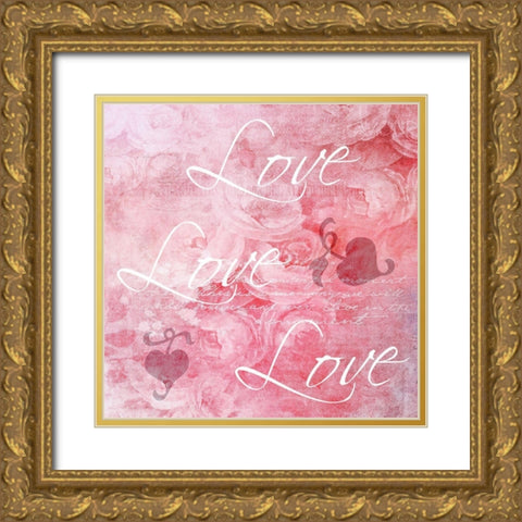 More Love Gold Ornate Wood Framed Art Print with Double Matting by Lewis, Sheldon