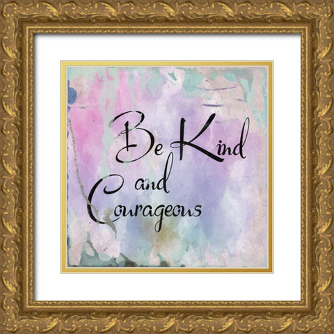 Be Kind Gold Ornate Wood Framed Art Print with Double Matting by Lewis, Sheldon