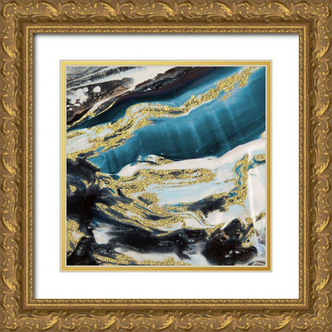 Striking Smears 1 Gold Ornate Wood Framed Art Print with Double Matting by Lewis, Sheldon