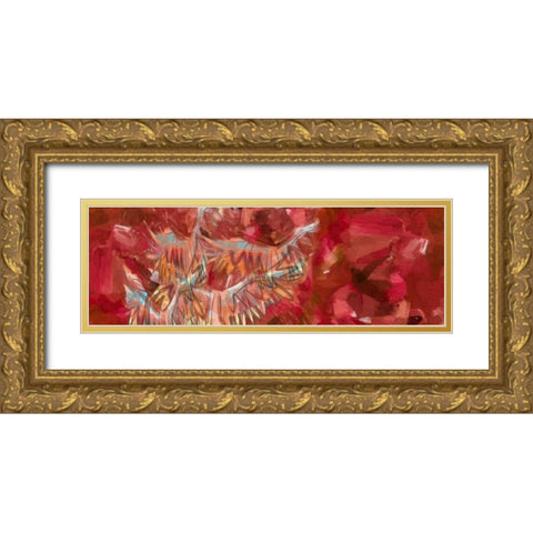 Red And Wings Gold Ornate Wood Framed Art Print with Double Matting by Butcher, Sarah