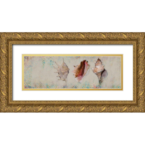 Shells Gold Ornate Wood Framed Art Print with Double Matting by Butcher, Sarah