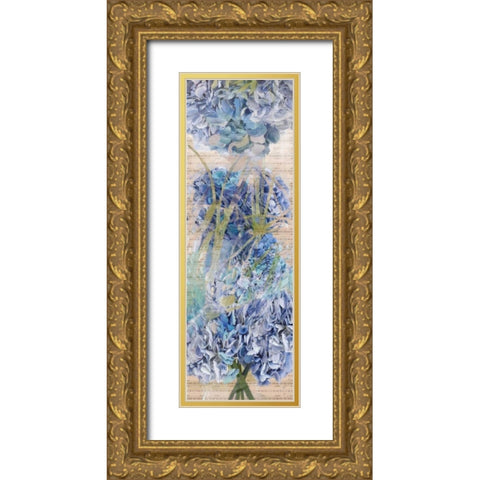 Hydragea 1 Gold Ornate Wood Framed Art Print with Double Matting by Butcher, Sarah