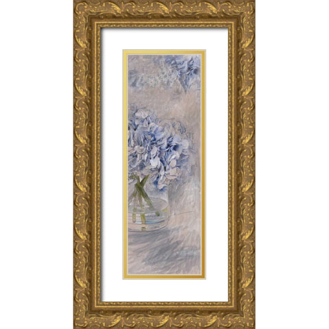 Hydrangea 2 Gold Ornate Wood Framed Art Print with Double Matting by Butcher, Sarah