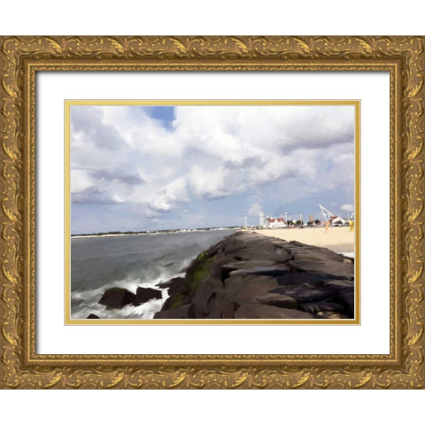 Scratchrock Gold Ornate Wood Framed Art Print with Double Matting by Butcher, Sarah