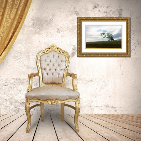 Two Trees Gold Ornate Wood Framed Art Print with Double Matting by Butcher, Sarah