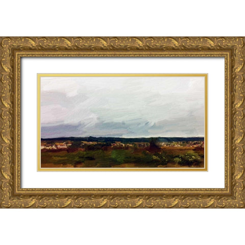 Normandy Land Gold Ornate Wood Framed Art Print with Double Matting by Butcher, Sarah