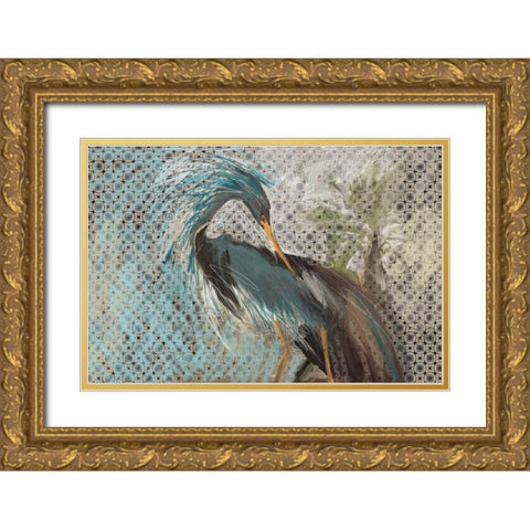 Wild Bird Gold Ornate Wood Framed Art Print with Double Matting by Butcher, Sarah