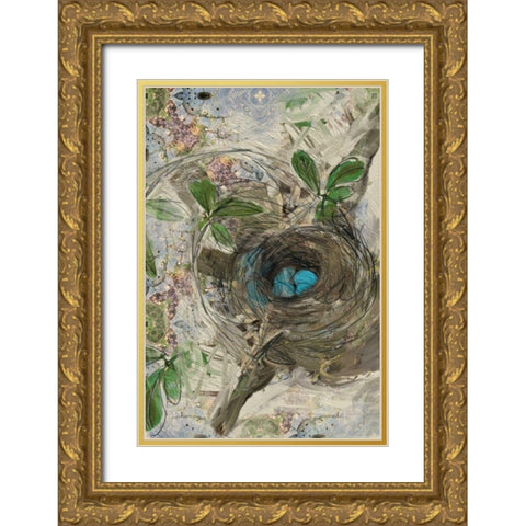 The Nest Gold Ornate Wood Framed Art Print with Double Matting by Butcher, Sarah