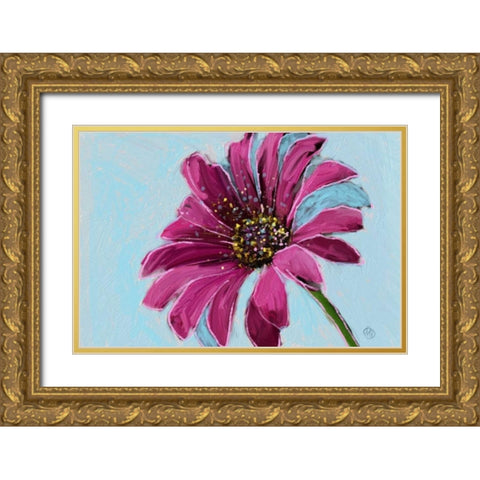 Daisy Crazy Gold Ornate Wood Framed Art Print with Double Matting by Butcher, Sarah