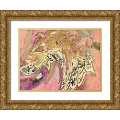 Let It Go Gold Ornate Wood Framed Art Print with Double Matting by Butcher, Sarah