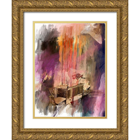 Sunday Brunch Gold Ornate Wood Framed Art Print with Double Matting by Butcher, Sarah
