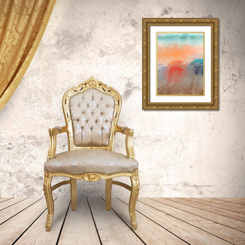 Village in the Distance Gold Ornate Wood Framed Art Print with Double Matting by Butcher, Sarah