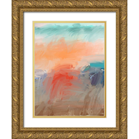 Village in the Distance Gold Ornate Wood Framed Art Print with Double Matting by Butcher, Sarah