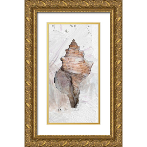 Shells Around The World 1 Gold Ornate Wood Framed Art Print with Double Matting by Butcher, Sarah