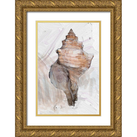 Geo Shell 2 Gold Ornate Wood Framed Art Print with Double Matting by Butcher, Sarah
