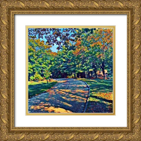 Shadyview Lane Gold Ornate Wood Framed Art Print with Double Matting by Butcher, Sarah