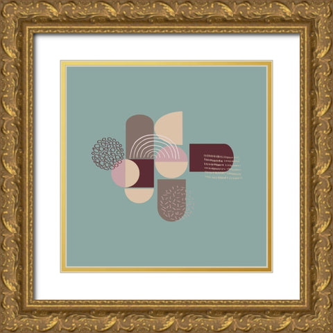 Mid Century 1 Gold Ornate Wood Framed Art Print with Double Matting by Swati, Siotia