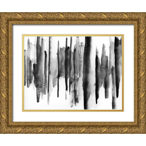Band W 2 Gold Ornate Wood Framed Art Print with Double Matting by vdk atelier