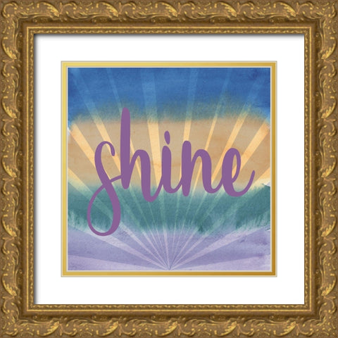 Purple Shine Gold Ornate Wood Framed Art Print with Double Matting by Stella & Jack Studio